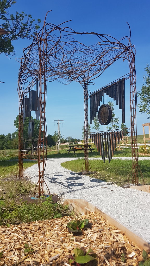 portique sonore à l'installation en 2019