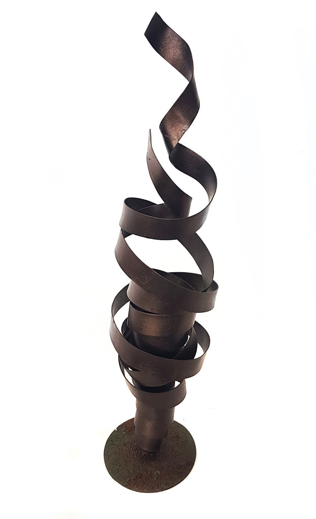 Petit tourbillon patine bronze et socle cuivré